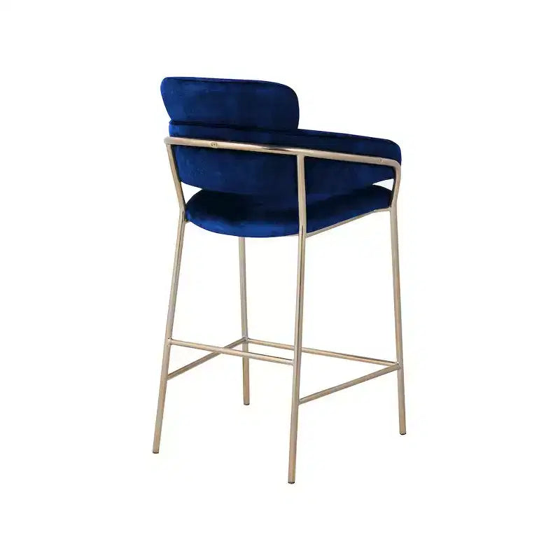 Meridian Furniture, Tabouret de comptoir en velours Yara