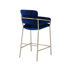 Meridian Furniture, Tabouret de comptoir en velours Yara