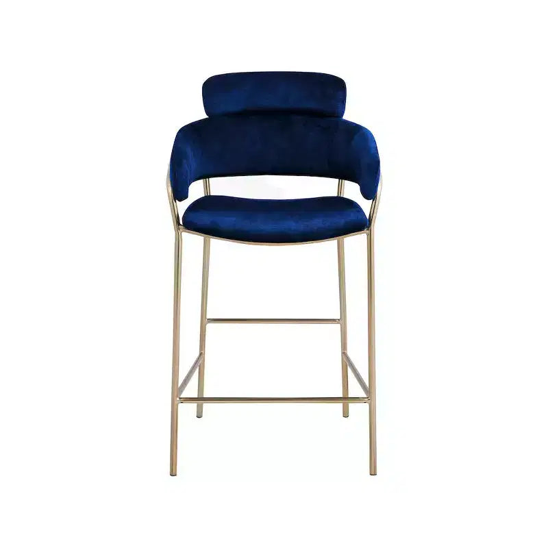 Meridian Furniture, Tabouret de comptoir en velours Yara