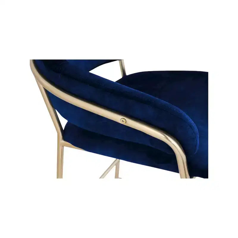 Meridian Furniture, Tabouret de comptoir en velours Yara