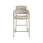 Meridian Furniture, Tabouret de comptoir en velours Yara