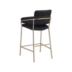 Meridian Furniture, Tabouret de comptoir en velours Yara