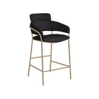 Meridian Furniture, Tabouret de comptoir en velours Yara