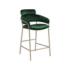 Meridian Furniture, Tabouret de comptoir en velours Yara