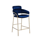 Meridian Furniture, Tabouret de comptoir en velours Yara