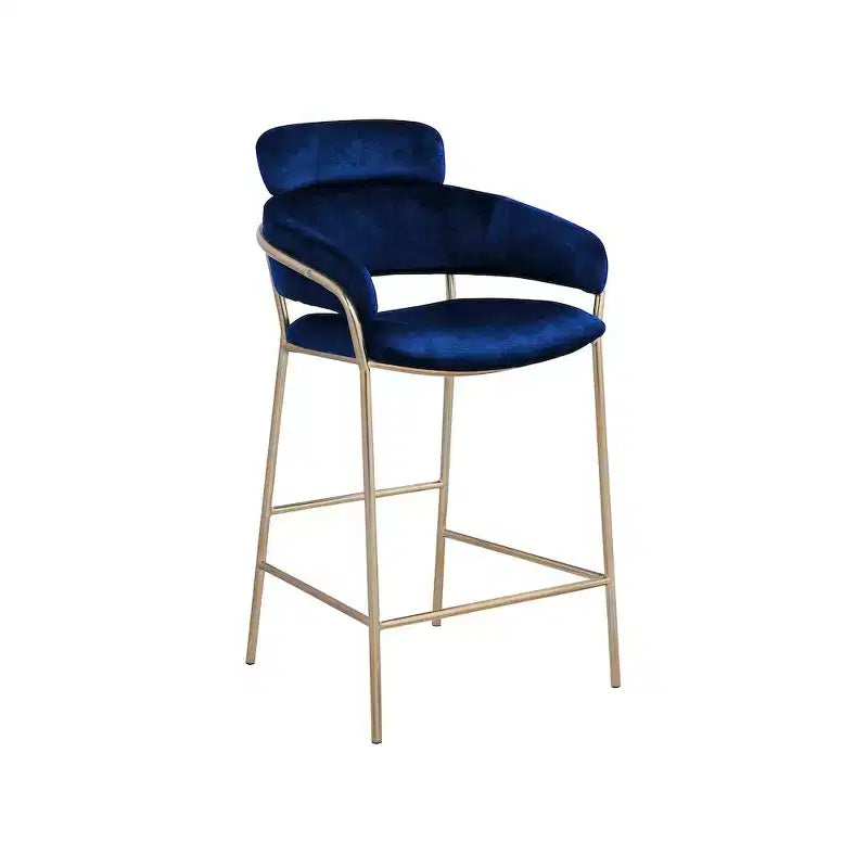 Meridian Furniture, Tabouret de comptoir en velours Yara
