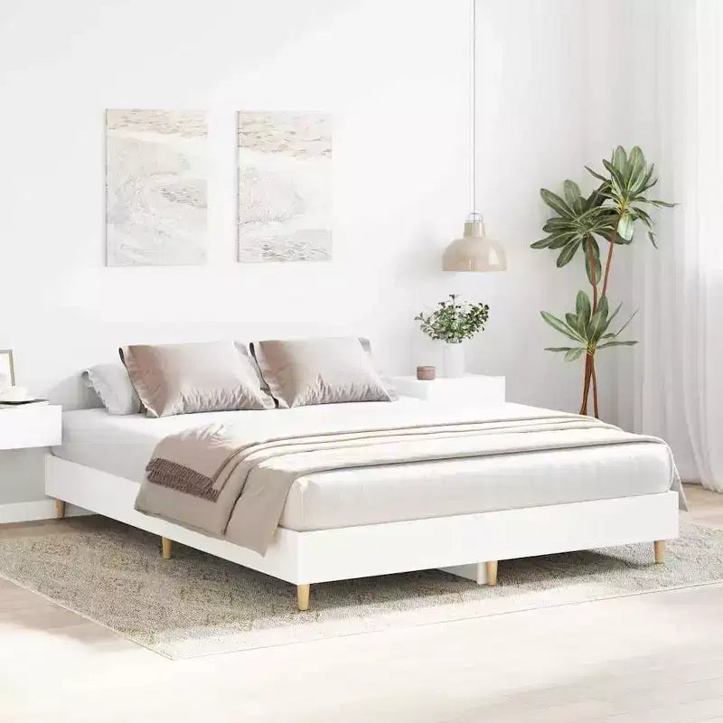 vidaXL Cadre de lit 2 pcs 152 x 203 cm Bois d'ingénierie