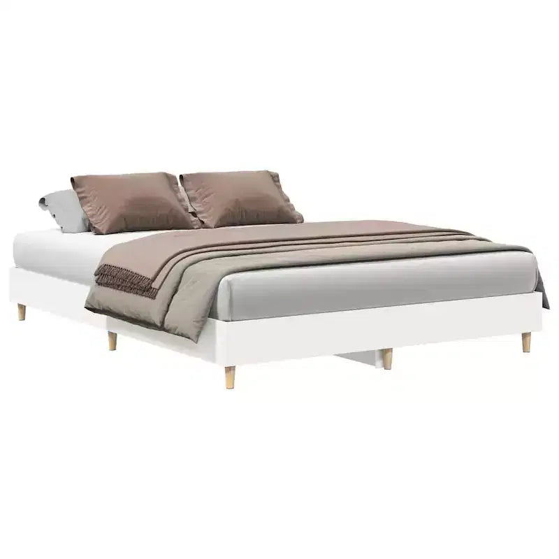 vidaXL Cadre de lit 2 pcs 152 x 203 cm Bois d'ingénierie
