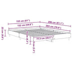 vidaXL Cadre de lit 2 pcs 152 x 203 cm Bois d'ingénierie