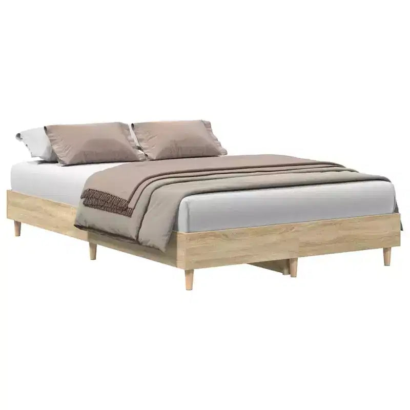 vidaXL Cadre de lit 2 pcs 152 x 203 cm Bois d'ingénierie