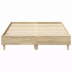 vidaXL Cadre de lit 2 pcs 152 x 203 cm Bois d'ingénierie