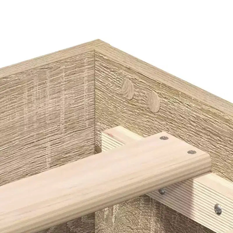 vidaXL Cadre de lit 2 pcs 152 x 203 cm Bois d'ingénierie