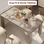 Table de salle à manger rectangulaire rustique pour 4 à 8 personnes, grande table de cuisine et de salle à manger de style ferme de 160/180 cm, pieds triangulaires renforcés, plateau en bois pour appartements
