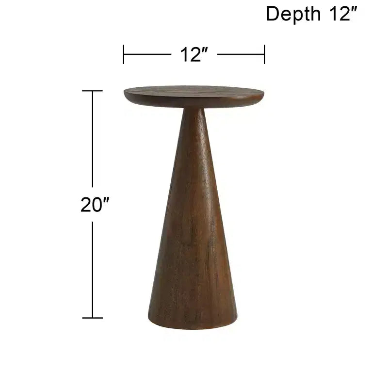 Regency Hill Owen 20 Table d'appoint en bois de noyer moderne rustique à finition élevée