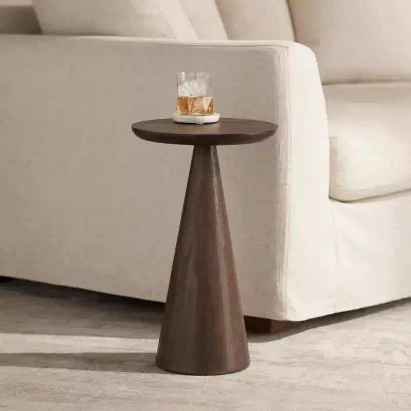 Regency Hill Owen 20 Table d'appoint en bois de noyer moderne rustique à finition élevée