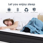Matelas hybride GDFStudio Anastasia moderne 12H à ressorts ensachés individuellement