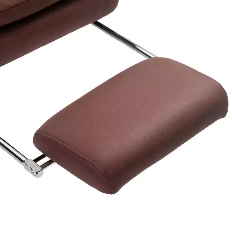 Fauteuil de bureau massant en microfibre, inclinable et chauffant avec repose-pieds, double rembourrage, roulettes pivotantes