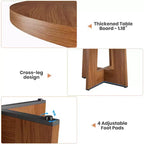 Table à manger ronde moderne de 119 cm pour 4 à 6 personnes, table de cuisine avec base piédestal robuste, table de salle à manger circulaire peu encombrante pour petits espaces