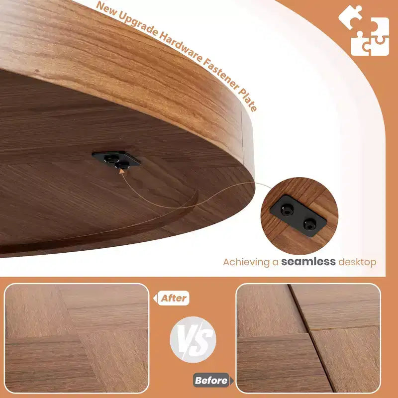 Table à manger ronde moderne de 119 cm pour 4 à 6 personnes, table de cuisine avec base piédestal robuste, table de salle à manger circulaire peu encombrante pour petits espaces