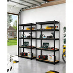 Étagères de rangement, 91,4 x 45,7 x 182,9 cm Étagères de garage robustes en métal réglables, Unités de rangement réglables à 5 niveaux, Racks utilitaires de rangement en métal