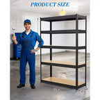 Étagères de rangement, 91,4 x 45,7 x 182,9 cm Étagères de garage robustes en métal réglables, Unités de rangement réglables à 5 niveaux, Racks utilitaires de rangement en métal