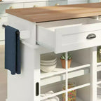 Îlot de cuisine autoportant Walker Edison 48, blanc