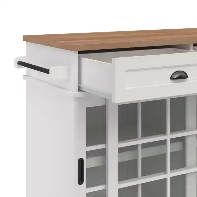 Îlot de cuisine autoportant Walker Edison 48, blanc