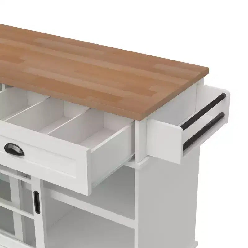 Îlot de cuisine autoportant Walker Edison 48, blanc