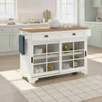 Îlot de cuisine autoportant Walker Edison 48, blanc