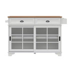Îlot de cuisine autoportant Walker Edison 48, blanc