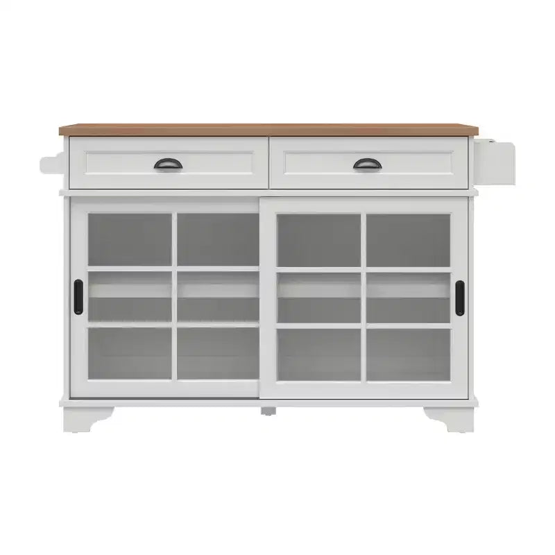 Îlot de cuisine autoportant Walker Edison 48, blanc