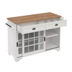 Îlot de cuisine autoportant Walker Edison 48, blanc