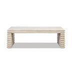 Jennifer Taylor Home Veda 55 Table basse cascade géométrique empilée en bois de pin recyclé blanchi à la chaux naturelle