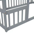 MAYEERTY Cadre de lit Queen Size, pas besoin de sommier, en bois de pin massif, design silencieux