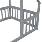 MAYEERTY Cadre de lit Queen Size, pas besoin de sommier, en bois de pin massif, design silencieux
