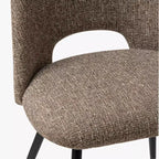 Lot de 4 Chaises de Salle à Manger Rembourrées Modernes, Chaises de Salle à Manger sans Accoudoirs avec Pieds en Métal Noir, Chaises d'Appoint Confortables pour Cuisine et Salle à Manger-Panipeachy
