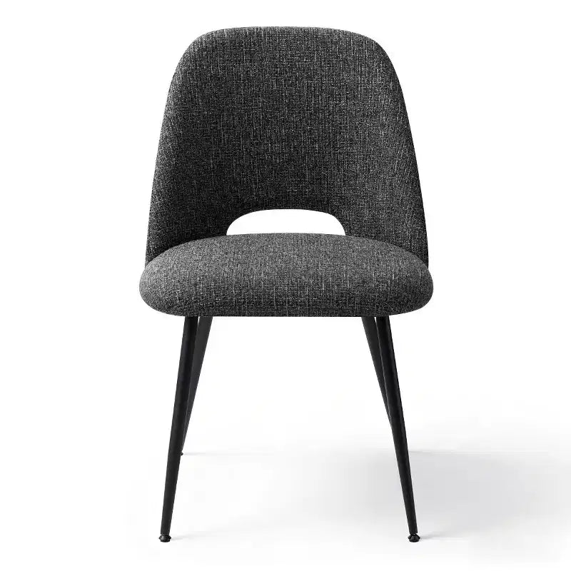 Lot de 4 Chaises de Salle à Manger Rembourrées Modernes, Chaises de Salle à Manger sans Accoudoirs avec Pieds en Métal Noir, Chaises d'Appoint Confortables pour Cuisine et Salle à Manger-Panipeachy