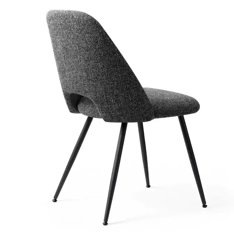 Lot de 4 Chaises de Salle à Manger Rembourrées Modernes, Chaises de Salle à Manger sans Accoudoirs avec Pieds en Métal Noir, Chaises d'Appoint Confortables pour Cuisine et Salle à Manger-Panipeachy