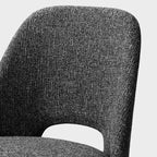 Lot de 4 Chaises de Salle à Manger Rembourrées Modernes, Chaises de Salle à Manger sans Accoudoirs avec Pieds en Métal Noir, Chaises d'Appoint Confortables pour Cuisine et Salle à Manger-Panipeachy