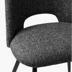 Lot de 4 Chaises de Salle à Manger Rembourrées Modernes, Chaises de Salle à Manger sans Accoudoirs avec Pieds en Métal Noir, Chaises d'Appoint Confortables pour Cuisine et Salle à Manger-Panipeachy