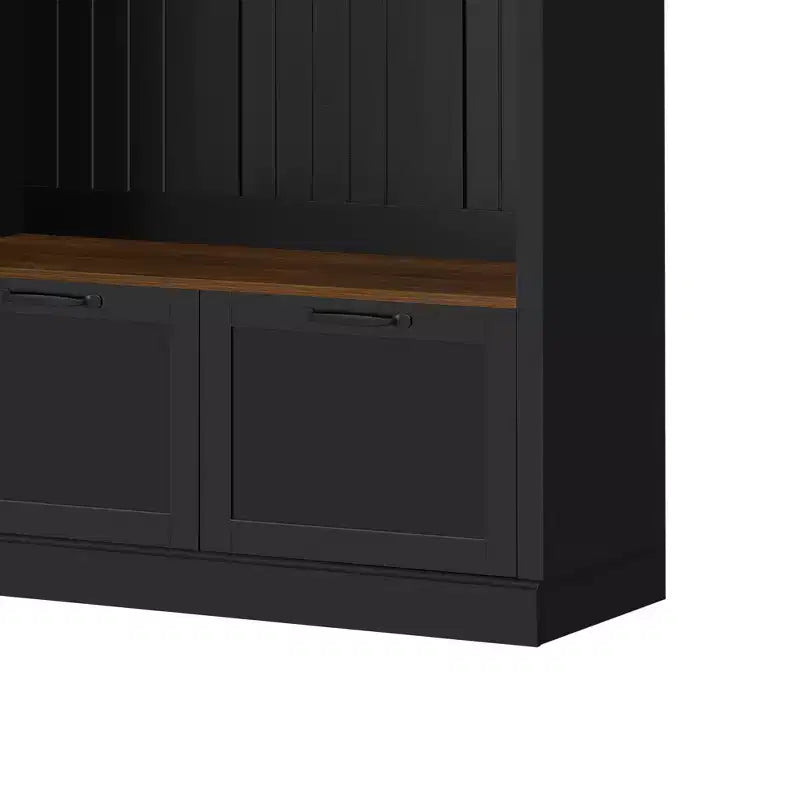 Arbre d'entrée 3-en-1 avec banc, porte-manteau avec meuble de rangement, tiroirs et crochets, organisateur d'entrée multifonctionnel - ModernLuxe