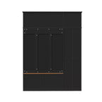 Arbre d'entrée 3-en-1 avec banc, porte-manteau avec meuble de rangement, tiroirs et crochets, organisateur d'entrée multifonctionnel - ModernLuxe