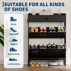 Meuble à chaussures moderne en bois, étagère réglable, design moderne autoportant, pour couloir, salon