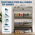 Meuble à chaussures moderne en bois, étagère réglable, design moderne autoportant, pour couloir, salon