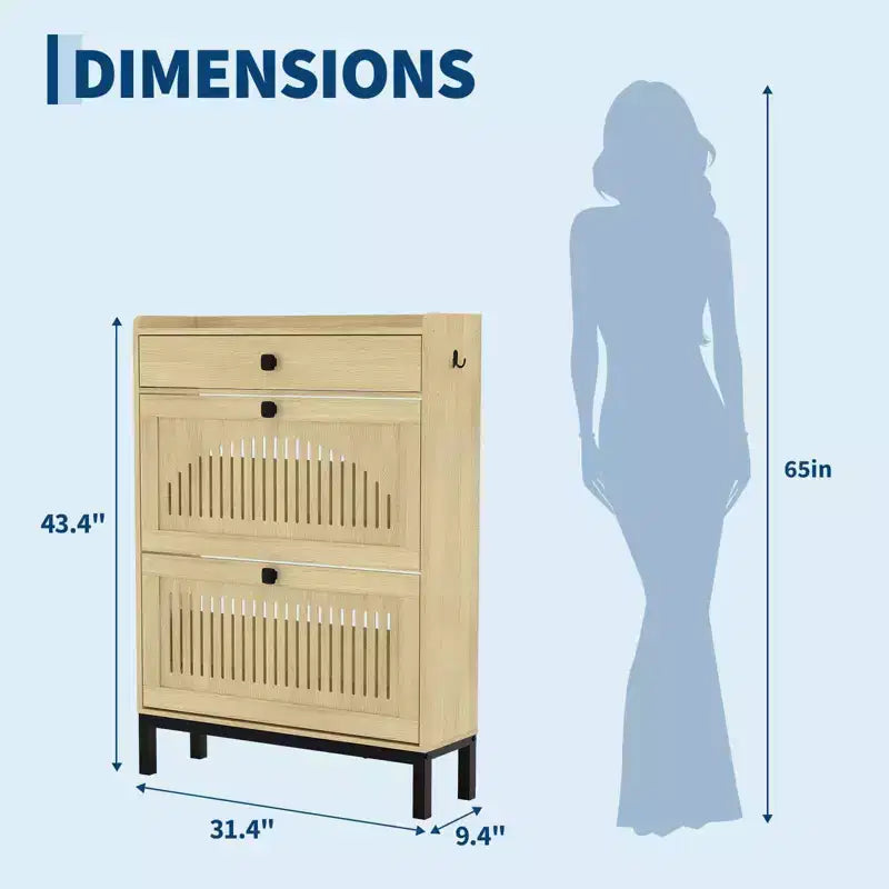 Meuble à chaussures moderne en bois, étagère réglable, design moderne autoportant, pour couloir, salon