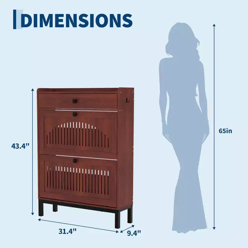Meuble à chaussures moderne en bois, étagère réglable, design moderne autoportant, pour couloir, salon