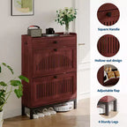 Meuble à chaussures moderne en bois, étagère réglable, design moderne autoportant, pour couloir, salon