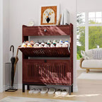 Meuble à chaussures moderne en bois, étagère réglable, design moderne autoportant, pour couloir, salon