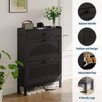 Meuble à chaussures moderne en bois, étagère réglable, design moderne autoportant, pour couloir, salon