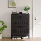 Meuble à chaussures moderne en bois, étagère réglable, design moderne autoportant, pour couloir, salon
